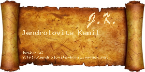 Jendrolovits Kamil névjegykártya